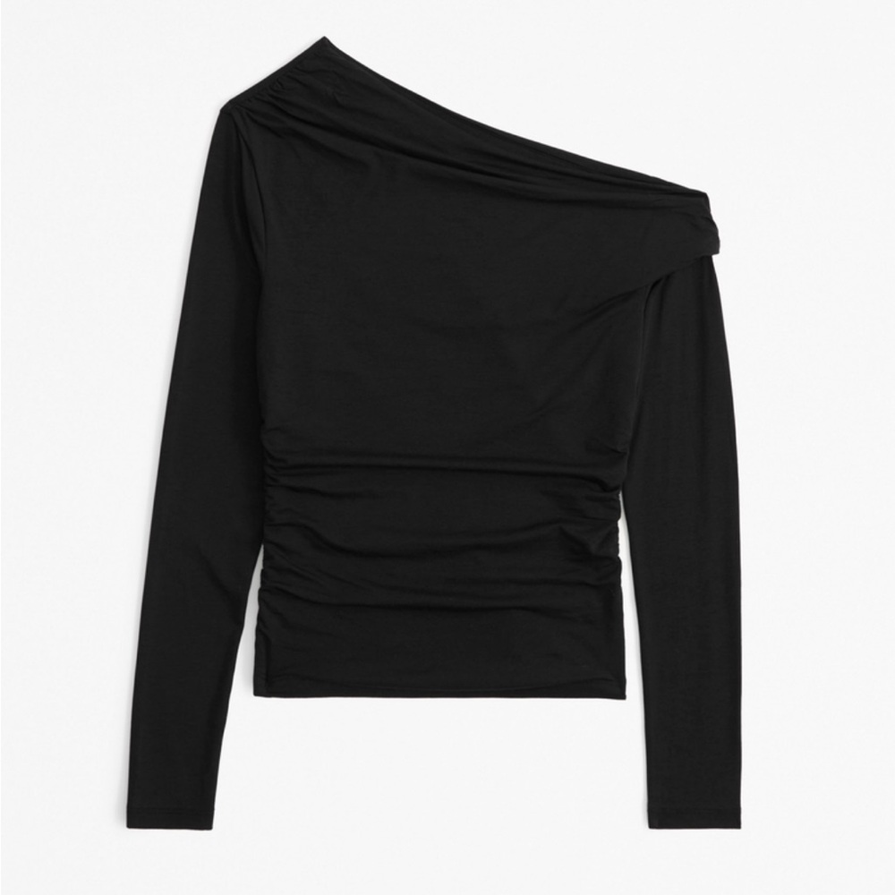 NWOT Abercrombie Long Sleeve Off the Shoulder Draped Top